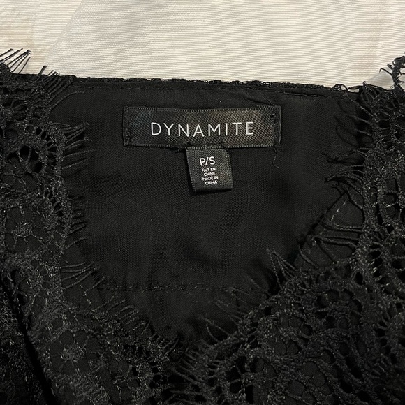 Dynamite Black Lacy Tank - Picture 2 of 2